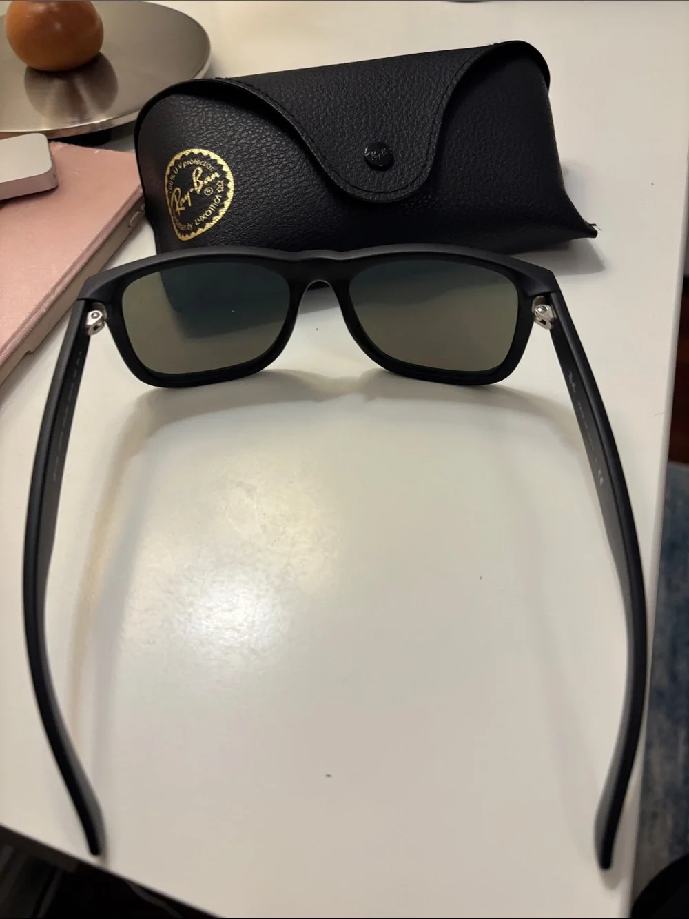 Ray-Ban JUSTIN MATTE Blue Mirror Wayfarer Sunglasses